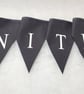 Black fabric bunting with white print - Newcastle united. 5 mtrs - Image 2