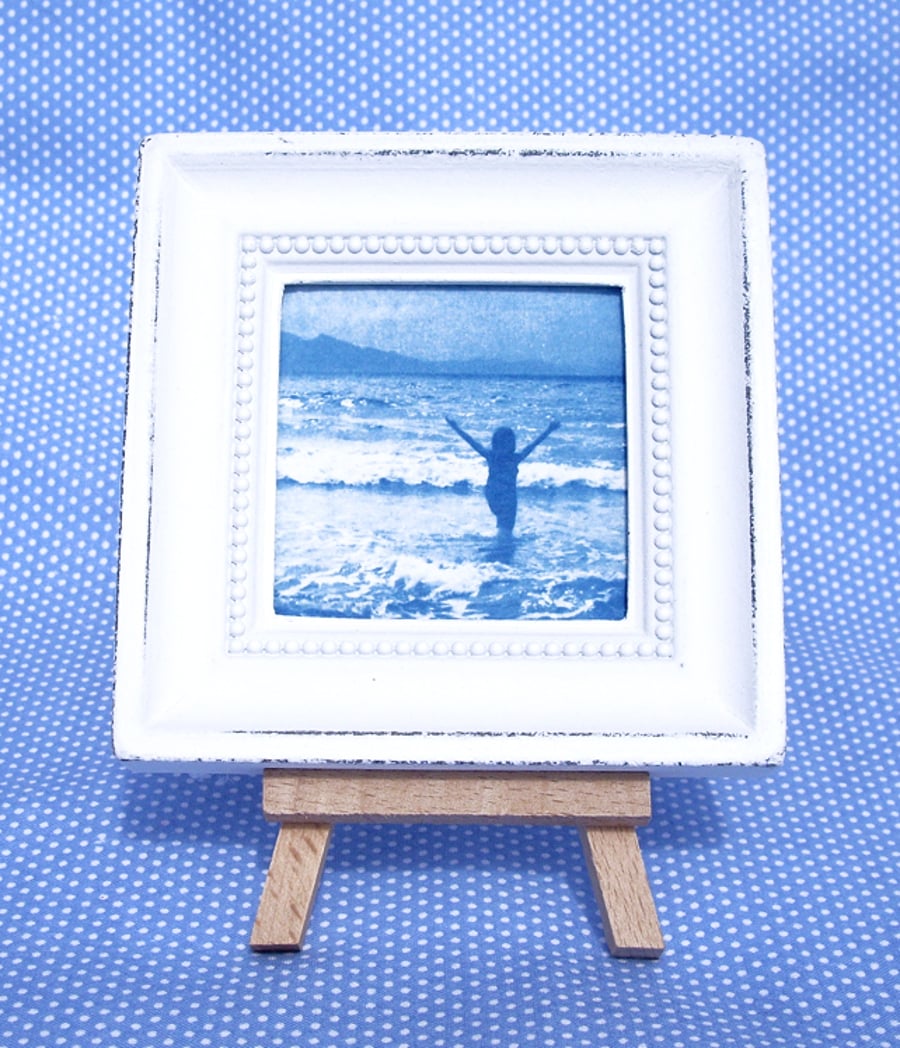 Newborough beach joy! Anglesey Seascape, Original Blue Cyanotype