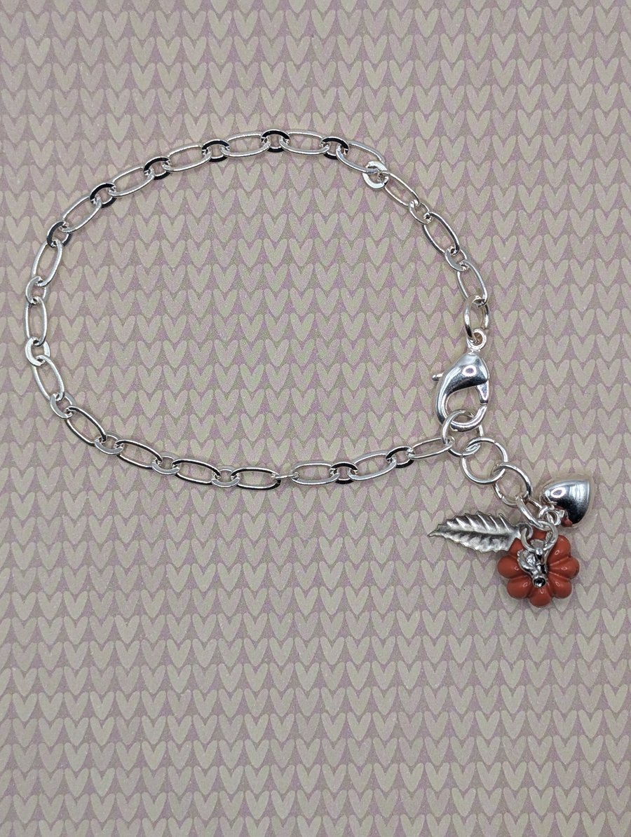 Pumpkin charm bracelet