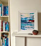 Lighthouse at Penmon Point, an embroidered seascape  - Image 4