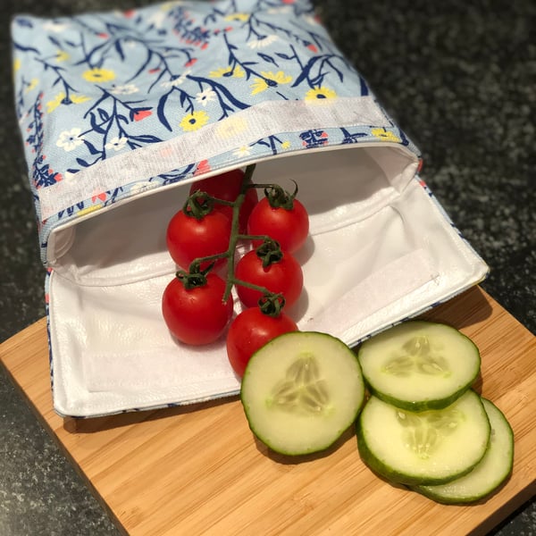 Organic cotton reusable snack bag