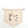 Autumnal pumpkin embroidered pennant 