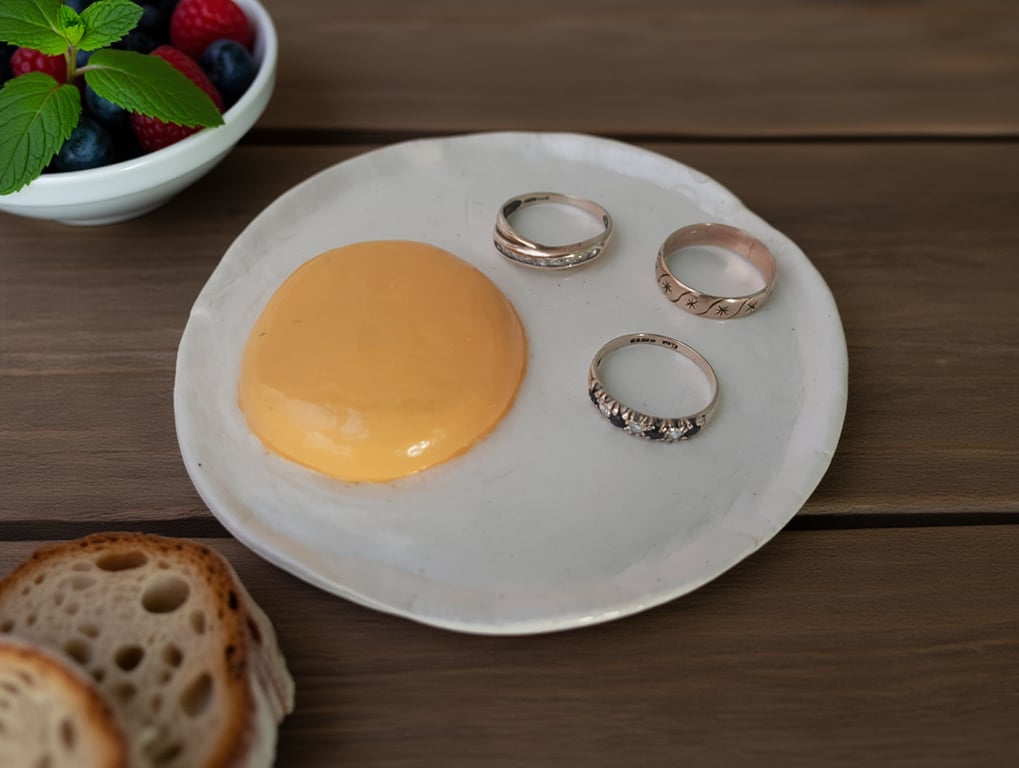 Fake Food Sunny Side Up Fried Egg Fridge Magnet Ring Holder Spoon Rest