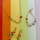 Rainbow Crystal Matching Jewellery Set