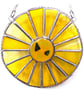 Sun Yellow Suncatcher Stained Glass Handmade Colour Wheel 005 - Image 1