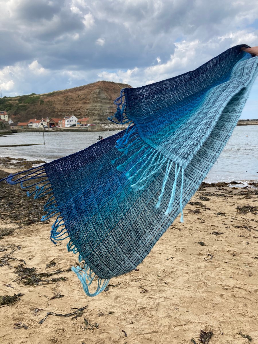 Whitby Marina Cotton and Linen Handwoven Scarf