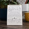 Personalised 2027 Mini Colouring Desk Calendar with Journal Prompts