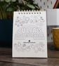 Personalised 2027 Mini Colouring Desk Calendar with Journal Prompts - Image 1