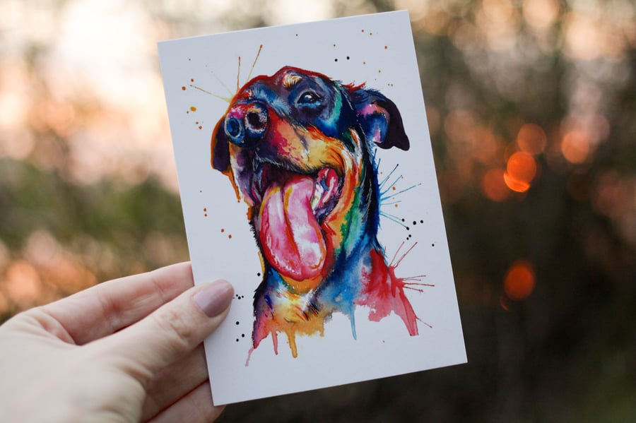 Rottweiler Birthday Card, Dog Birthday Card, Personalized Rottweiler Card