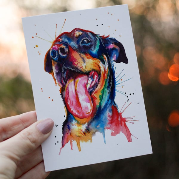 Rottweiler Birthday Card, Dog Birthday Card, Personalized Rottweiler Card