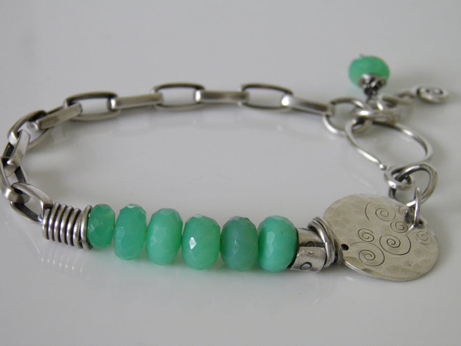 Gemstone Bracelet Chrysoprase 