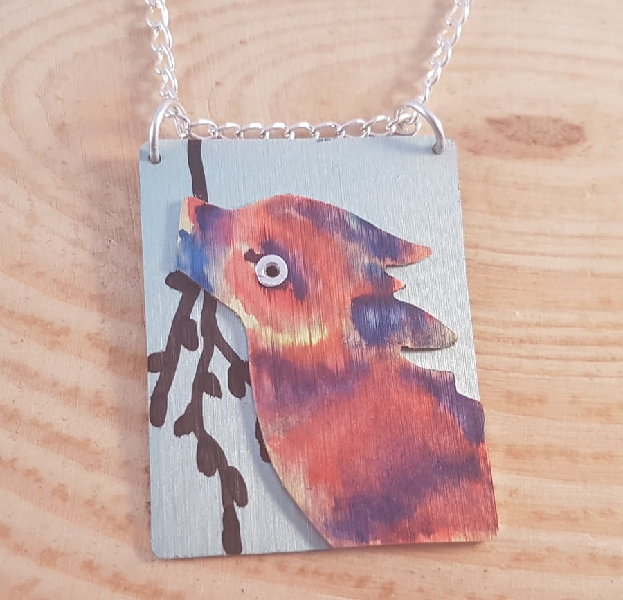 Anodised Aluminium Red Deer Necklace AAN031805