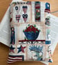 American Theme Print Quilted Fabric Book Sleeve - Book Sleeve