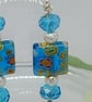 Turquoise Millefiori Earrings - Image 4