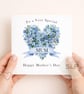 Personalised Mother's Day Card Forget Me Not Heart Card To a Very Special Mum