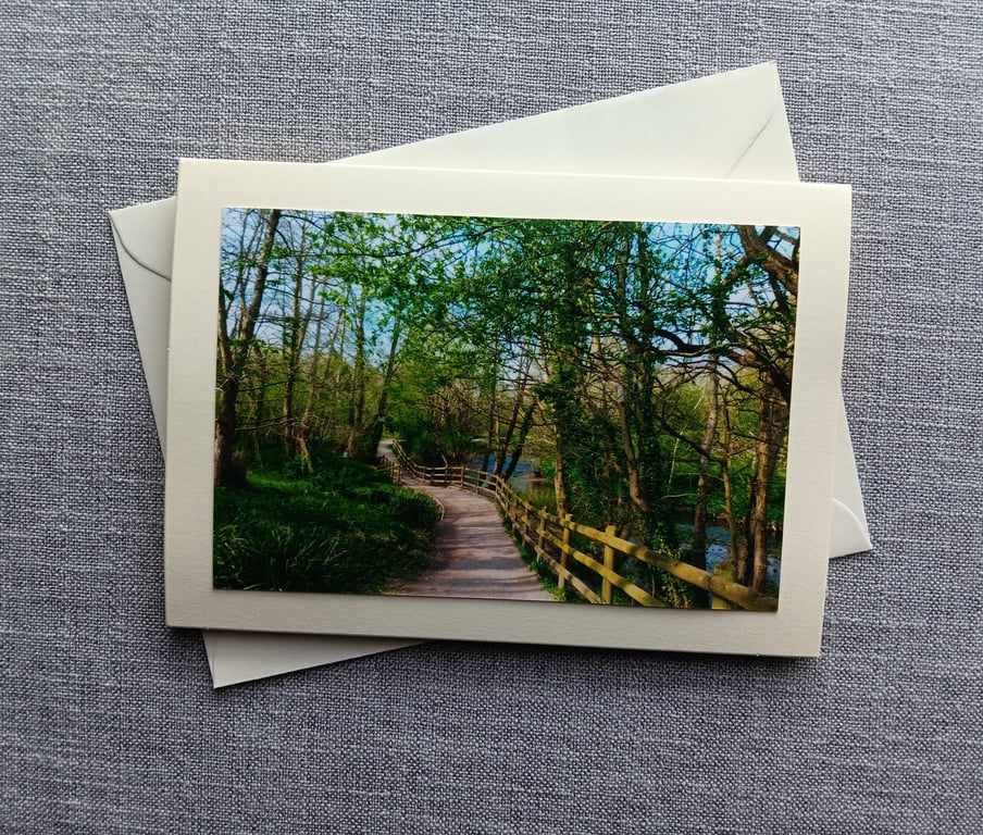 "Everything Turns Green Again" Spring Time Photographic Card Size 7" x 5" Blank