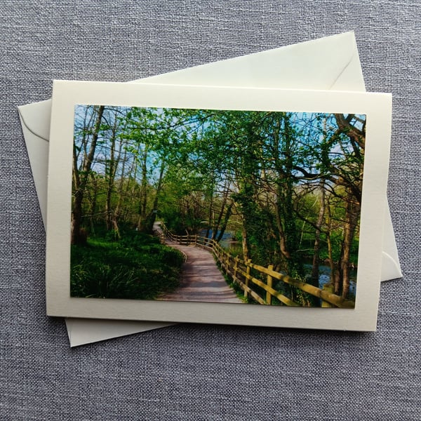 "Everything Turns Green Again" Spring Time Photographic Card Size 7" x 5" Blank