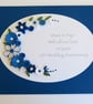 Handmade quilled 65th wedding anniversary congratulations card - Image 5