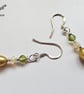 Designer Rice Pearl, Ethopian Wello Opal & Peridot Sterling Silver Earrings - Image 7