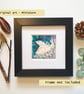Pink anemone fish miniature, original painting, tiny artwork