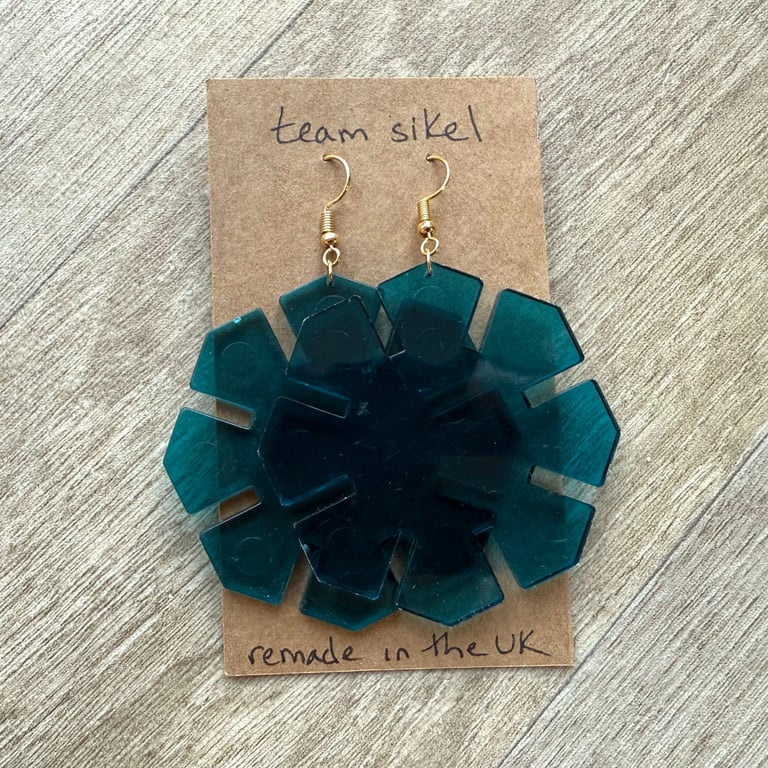 Vintage Blue Octon Earrings