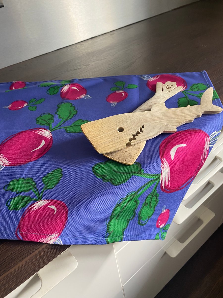 Ravishing Radish Tea Towel, radish pattern tea towel, fun tea towel 