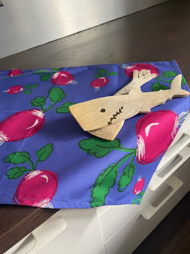 Ravishing Radish Tea Towel, radish pattern tea towel, fun tea towel 