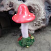 Toadstool Umbrella with 'moss' OOAK Sculpt by Ann Galvin