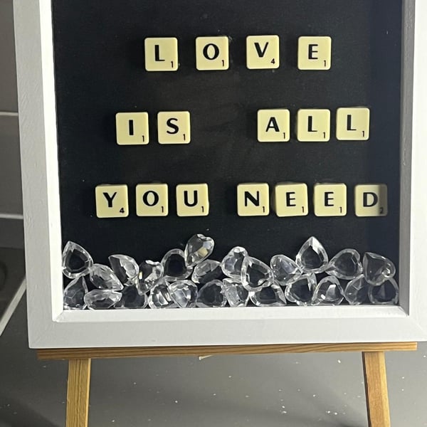 Love Is All You Need Scrabble Letter Picture