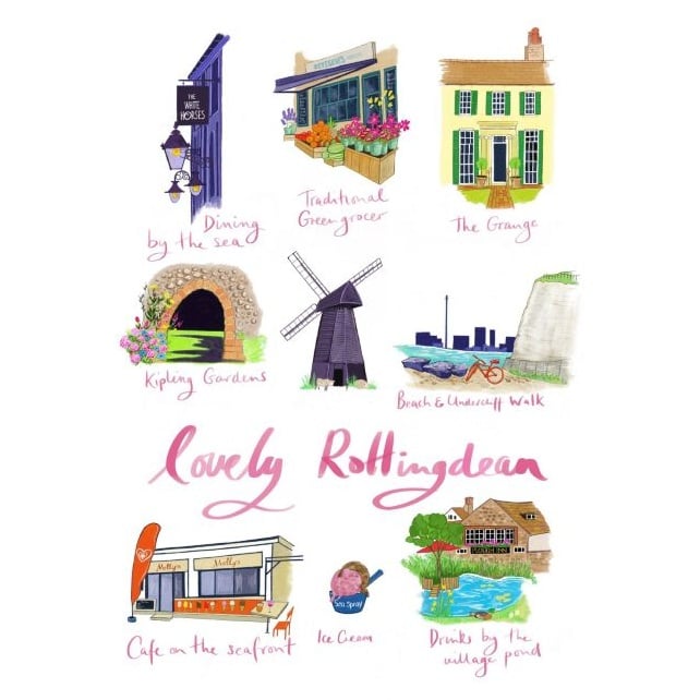 Rottingdean Lovely Rottingdean print by Susie West