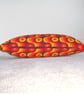 Cushion Cover 16" x 12" Oblong Pillow Case Retro Orange Red 1970s Dopamine Decor - Image 3