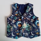 Age 2 years, Boys waistcoat, Astronauts, space, spaceships, boys clothes 