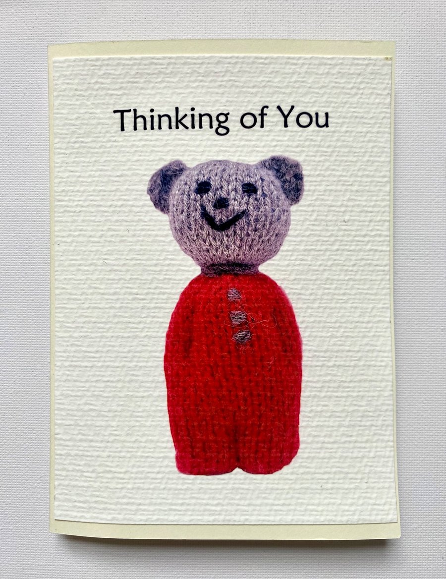 Thinking of you handprinted greeting card