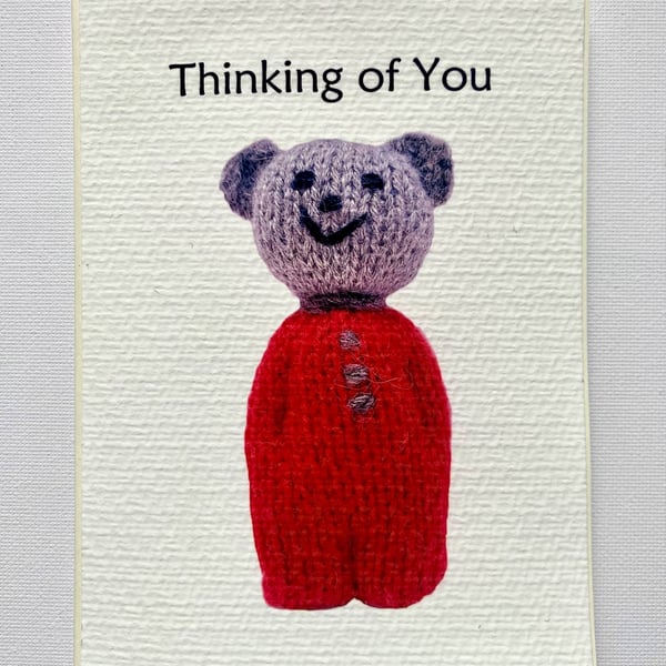 Thinking of you handprinted greeting card