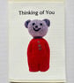 Thinking of you handprinted greeting card