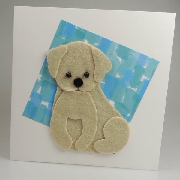 Labrador Dog Card, Blank inside, Birthday, Greeting, Universal gift card