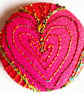 Buttons 1 inch button Hand Dyed Silks and Cottons Free Machine Embroidery Button
