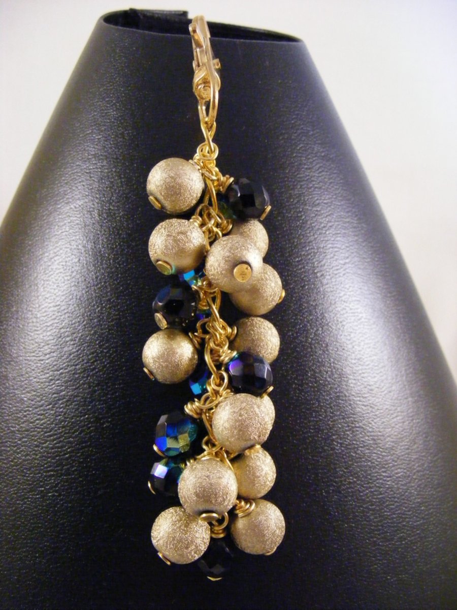 Black and Gold Bag Charm