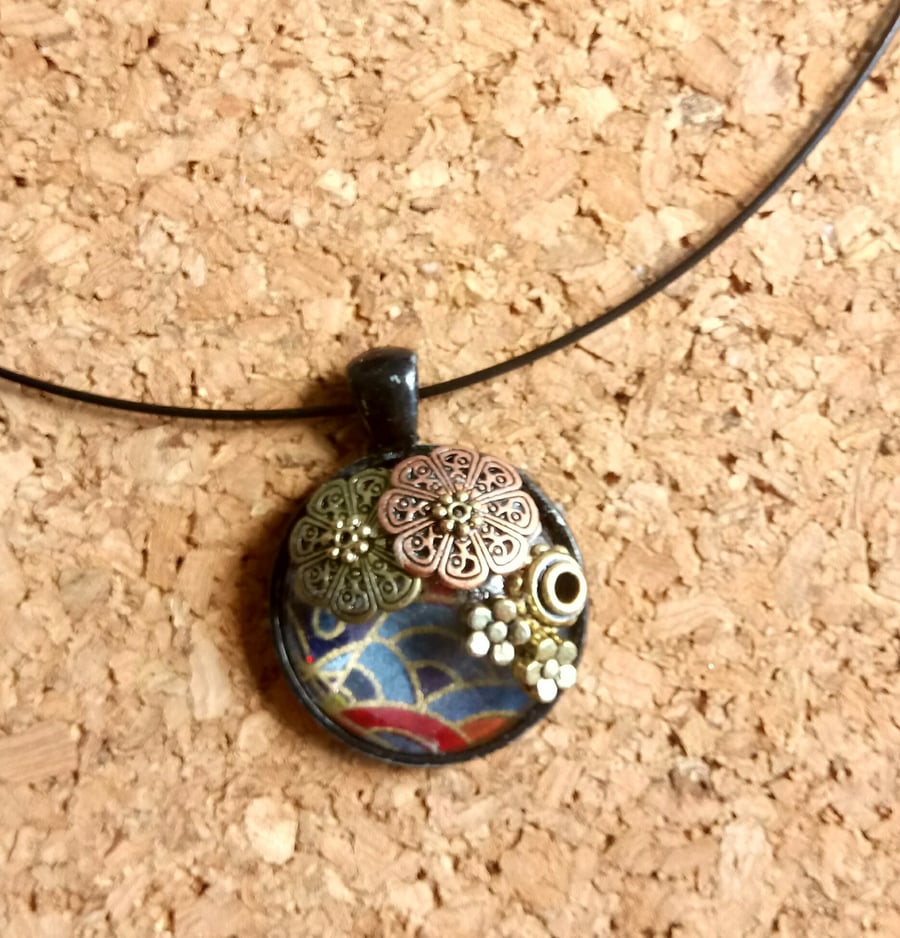 Bejewelled Cabochon Pendant