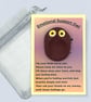 Deep Cocoa Brown Emotional Support Owl, Pocket Worry Stone Keepsake Gift - Image 2