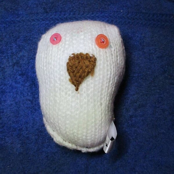 Brown Stick Nosed Mini Snowman Snuggy - Knitted By KM