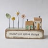 Little Wooden Houses with Clay & Button Garden 'Enjoy the little things'