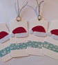 Homemade Christmas gift tags pack - Santa's hat hohoho - Image 1