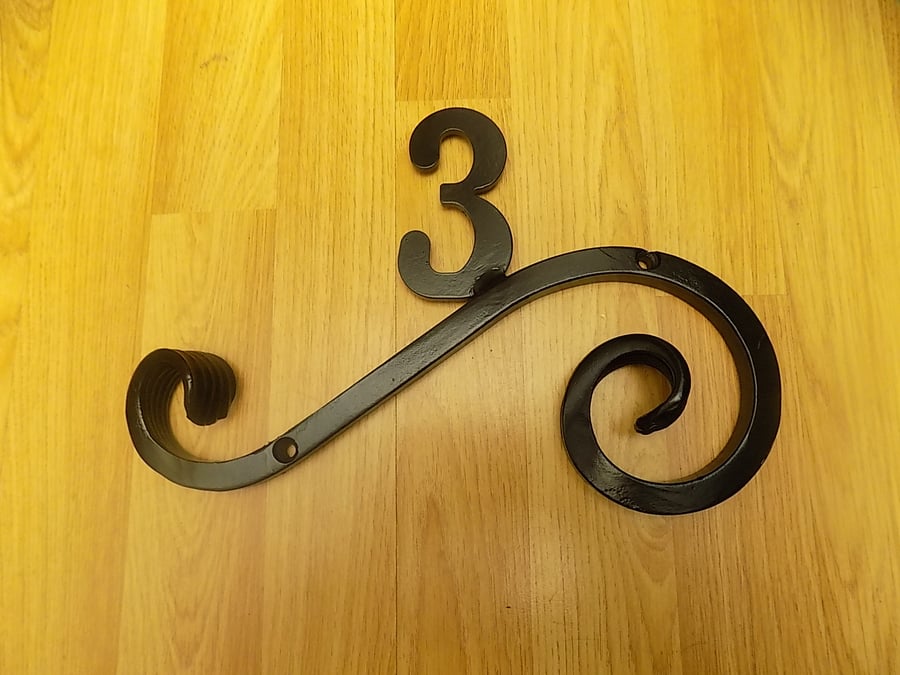 Custom House Number Plaque.......................... (Forged Steel) Hand Crafted