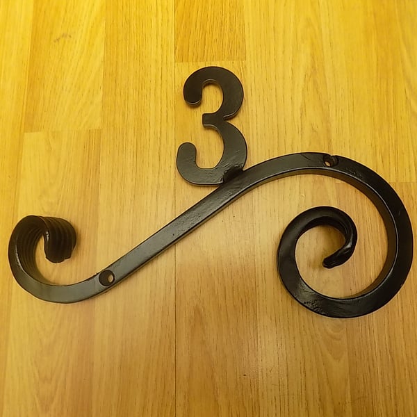 Custom House Number Plaque.......................... (Forged Steel) Hand Crafted