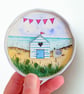 Handmade Beach Hut Fridge Magnet, Meaningful Coastal Keepsake Gift