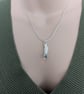 Textured Sterling Silver Moss Agate Pendant on a Silver Necklace - Image 3