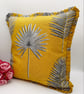  Vibrant Yellow botanical pleated cushion cover.   - Image 7
