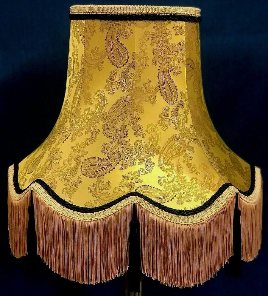 Antique Gold Paisley Lampshade Standard Lamp Table Lamp Ceiling Light Wall Light