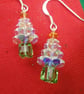Sparkly Christmas Tree Earrings    Crystal   Stocking Filler - Image 3
